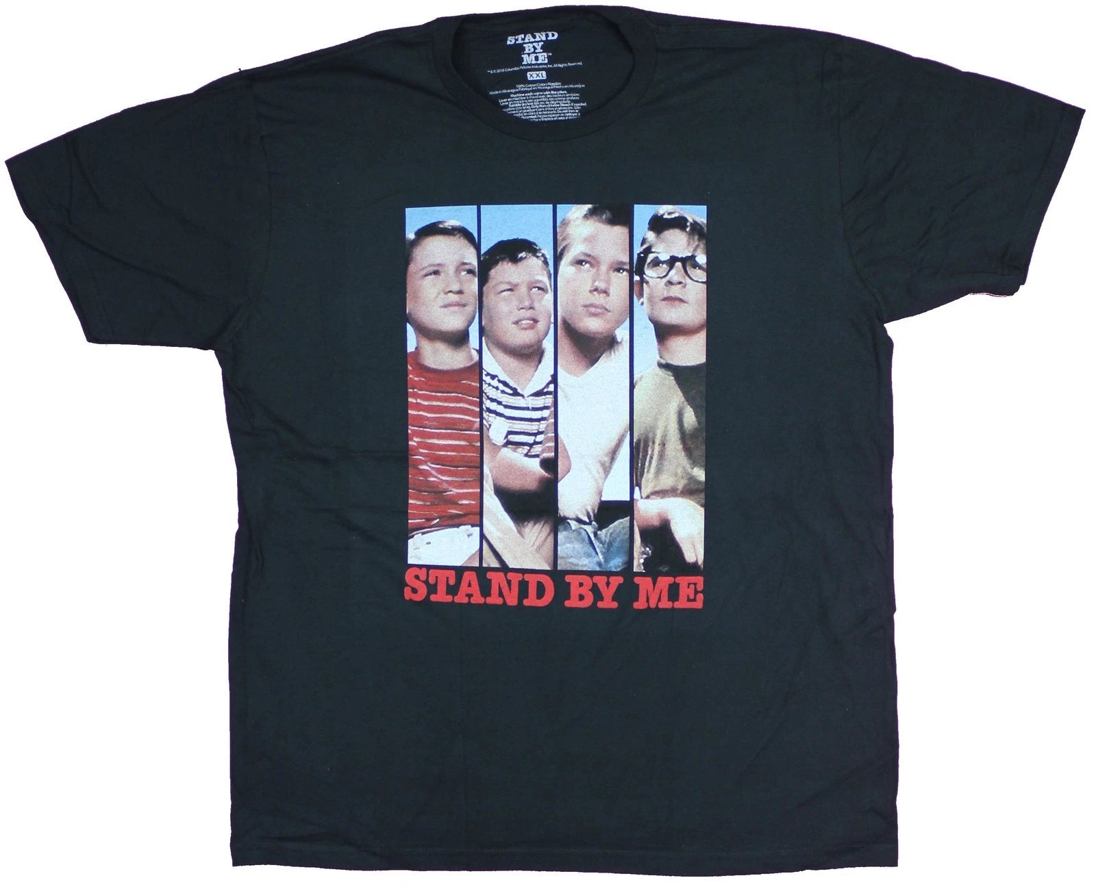 Stand By Me Adult New T-Shirt  - Cast Panels Collage Pic