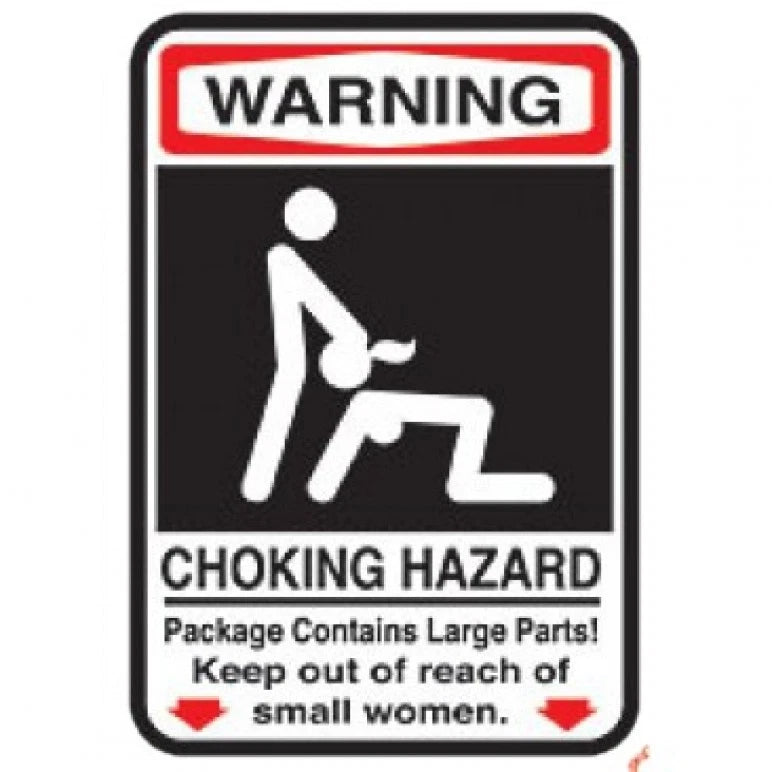 Warning Choking Hazard Large Parts Funny T Shirt M to 6XL
