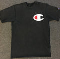Vtg Champion Big Logo Faded Distress Shirt M L Hip Hop Grunge Track 90s USA Punk