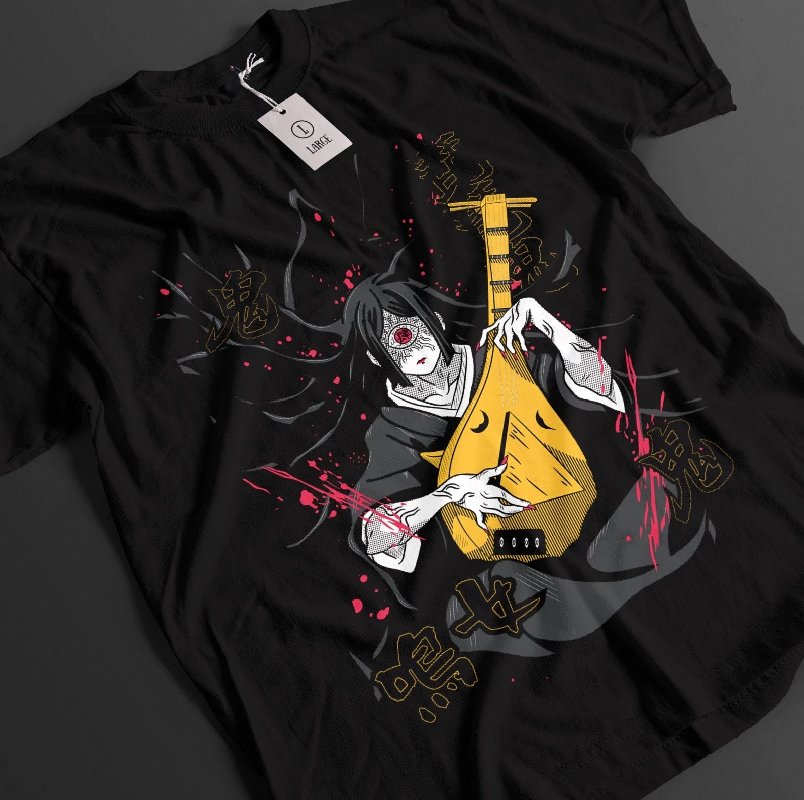 Demon Slayer Shirt Nakime Upper Moon 4 T-Shirt Tanjiro Kimetsu No Yaiba Tee
