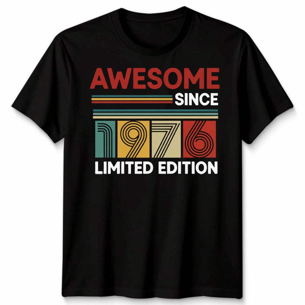 50th Birthday Unisex T Shirt Awesome Since 1976 Vintage Graphic Tee