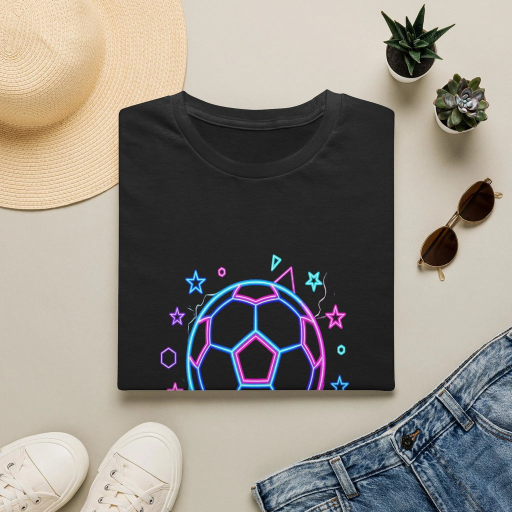 Neon Soccer Ball 2026 T-Shirt | Retro Futuristic Soccer Graphic