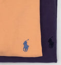 2 Ralph Lauren Polo Men’s Deep Purple/Orange V Neck Shirts, Size Medium