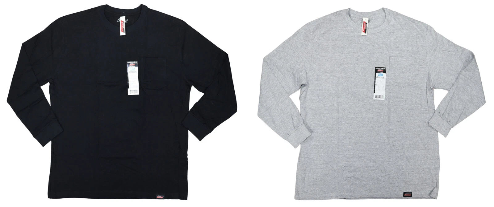 Dickies Big & Tall Longer Length Cool & Dry Long Sleeve Chest Pocket T-Shirt NWT