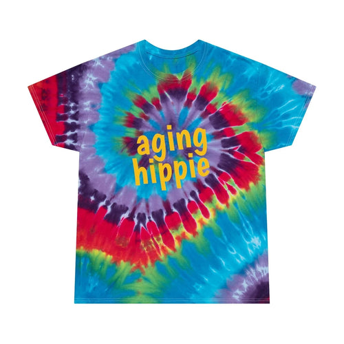 Aging Hippie, Tie-Dye Tee, Spiral