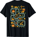 (On Back) Tired Dads Club Car Race Track On Dad Father's Day T-Shirt