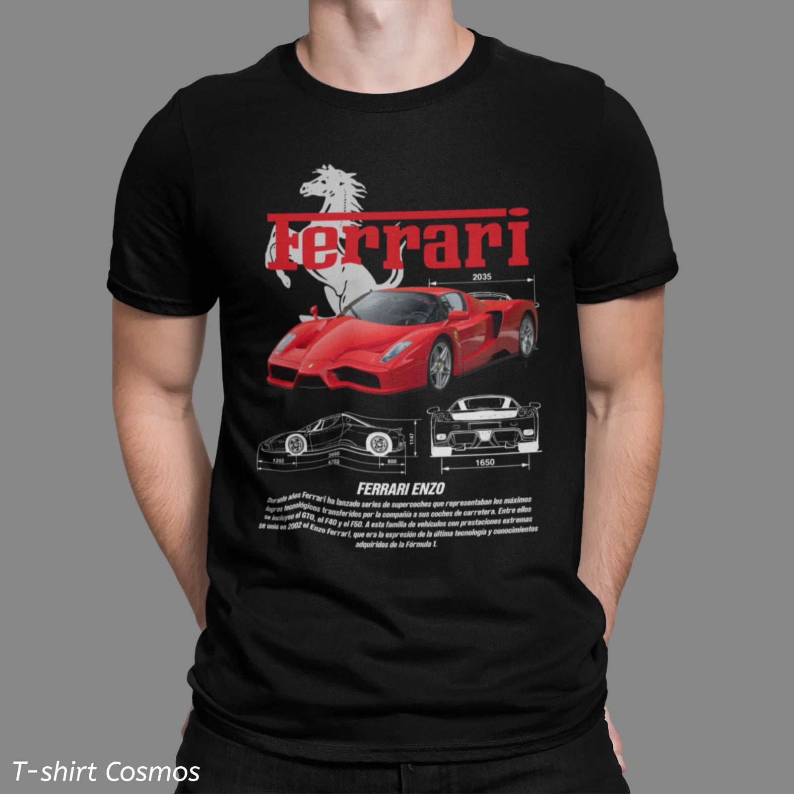 Retro Ferrari Enzo Car T-shirt, classic car, Dads gift, old school sports car