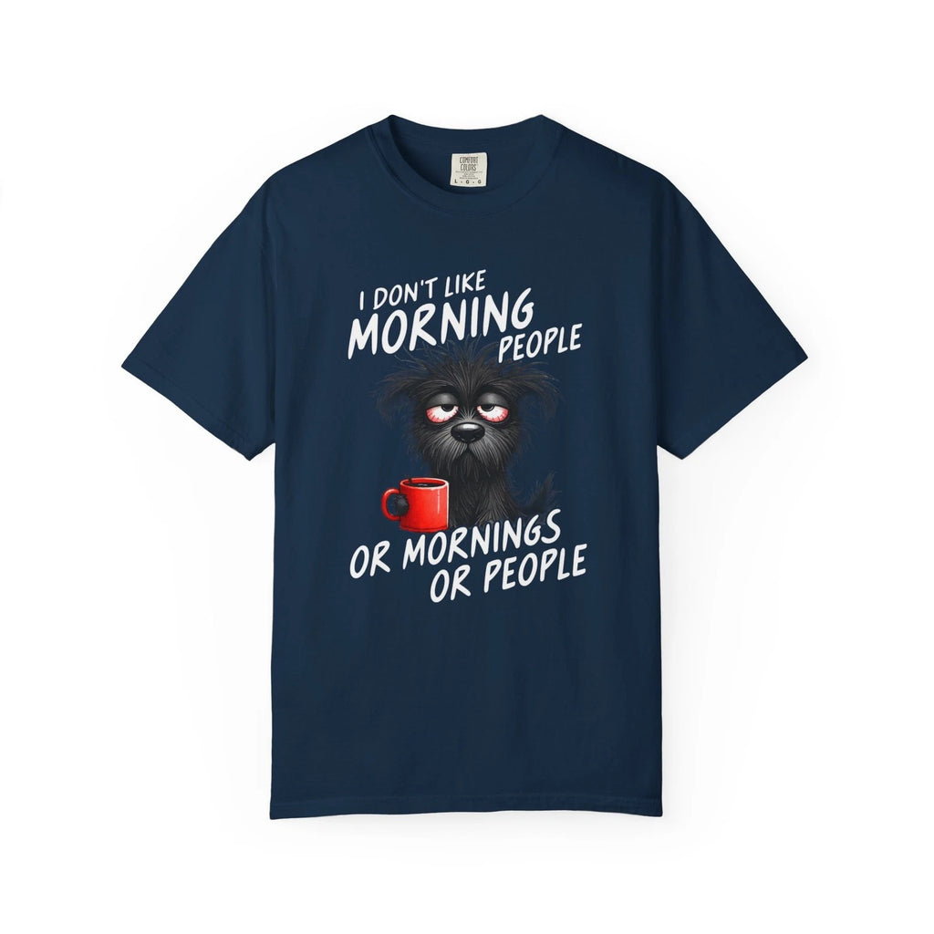 Grumpy Morning Cat T-shirt | I Dont Like Morning People, Coffee