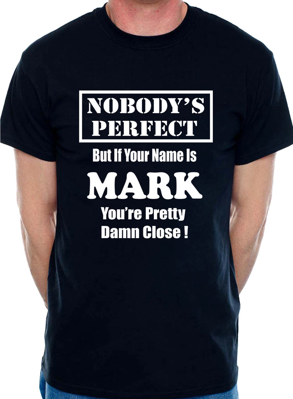 Mens Personalised T Shirt With Any Name Of Your Choice Mark  Gift Fathers Day