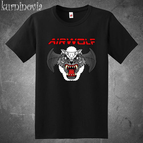 Airwolf Action TV Series Retro Men's Black Size S to 5XL