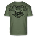 Snowmobile Skull Crossbones T-Shirt - Snowmobiling Sport Soft Blend Tee - A95