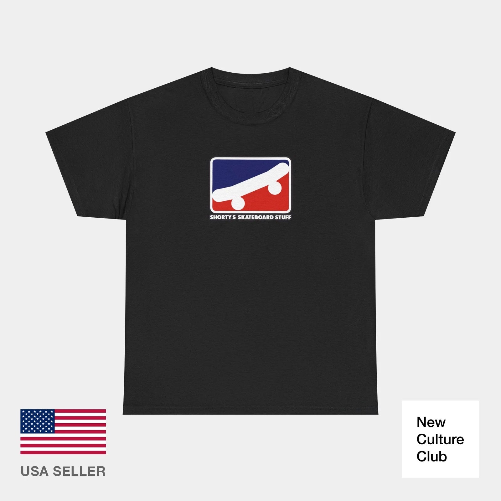 Shortys Skate Stuff Classic OG Red Blue Muska Vintage Classic Skate TShirt Print