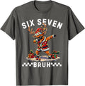 Funny Bruh Six Seven Christmas Meme Dabbing Reindeer Unisex T-Shirt