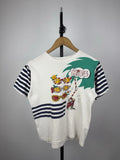 Vintage Striped Pop Art Cola Tee 80s Hits Graphic Shirt Men’s S Size