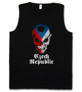 CLASSIC FOOTBALL SOCCER CZECHIA SKULL TANK TOP GYM VEST - Czech Republic Fan