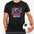 2026 Soccer Ball Graphic T-Shirt | Red White Blue Soccer Design