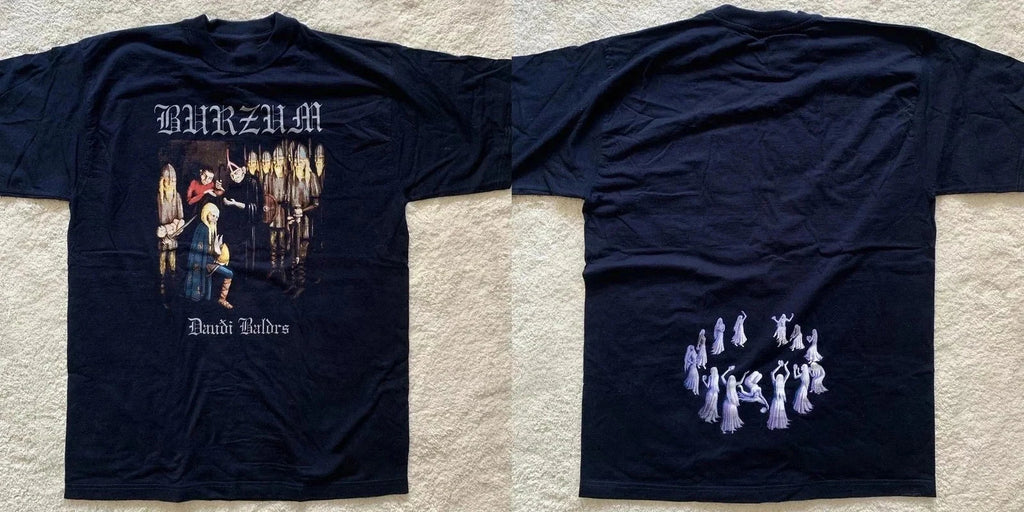 NEW 1997 90s 1BURZUM Balders Dod Daudi Baldrs T-Shirt Mayhem Reprint