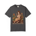 Cute Anime Girl Coffee T-Shirt – “This Girl Loves Coffee” Garden Aesthetic Tee