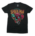 Spider-Man New Adult T-Shirt - Swinging Through Circle Scribbled Name