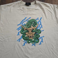 Mens No Boundaries Graphic T-Shirt Dragon Skull Lightning Bolt xl Y2K
