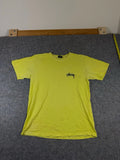 Vintage Stussy Shirt Mens Medium Yellow Y2K Classic 8 Ball Eight Skate