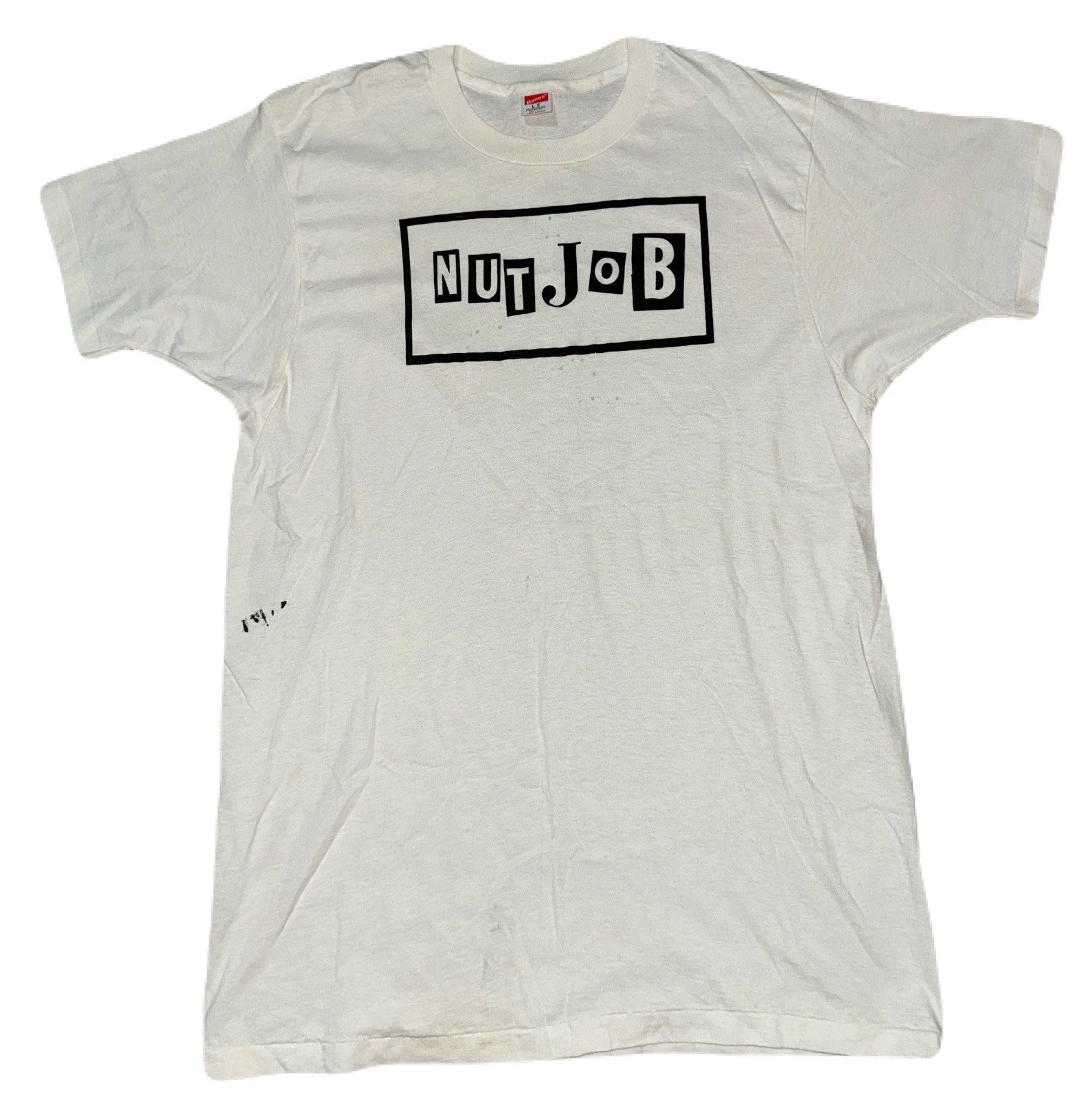 Rare Vintage 80s Nut Job Graphic Band Grunge Tour NSFW Promo Shirt Size Large