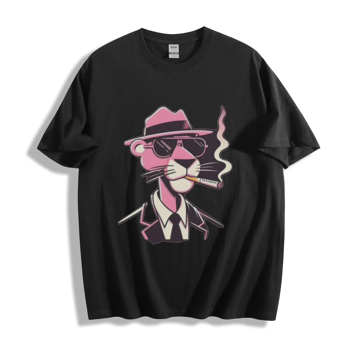 Cool Pink Panther Suit & Cigar Graphic T-Shirt