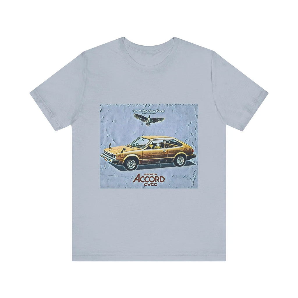 Honda Accord Graphic Print Tee Shirt Short Sleeve Retro Car Gift Art Crewneck