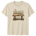 Rustic Floral Bench T-Shirt Boho Spring Garden Gift For Her