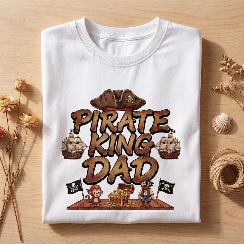 Pirate King Dad Shirt, Anime Pirate Father Gift, Father's Day T-Shirt Gift S-4XL