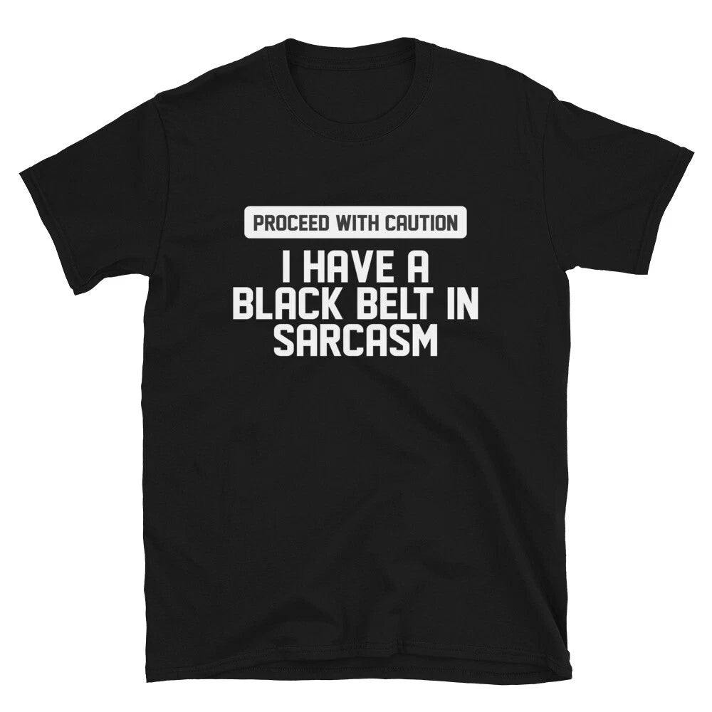 PROCEED WITH CAUTION Joke Gift Classic Fit TShirt