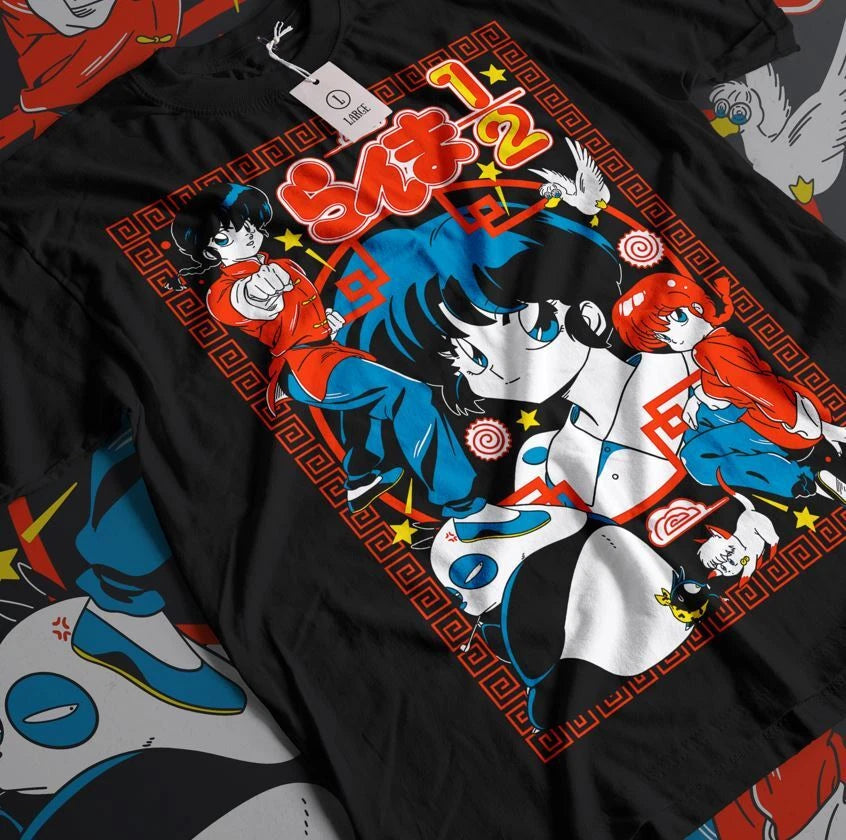 Shampoo Rumiko T-shirt Takahashi Ranma 1/2 Girl Kawaii Funny Anime Tee All Size