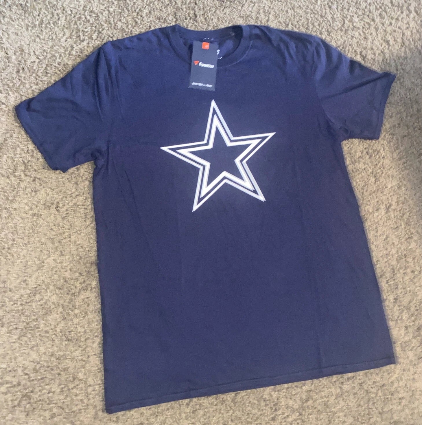 NWT Men’s Fanatics Dallas Cowboys Dak Prescott Navy Jersey T-Shirt Size Large