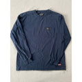Rocky Men 2XL Long Sleeve Pocket T-Shirt Navy Blue Worksmart Cotton