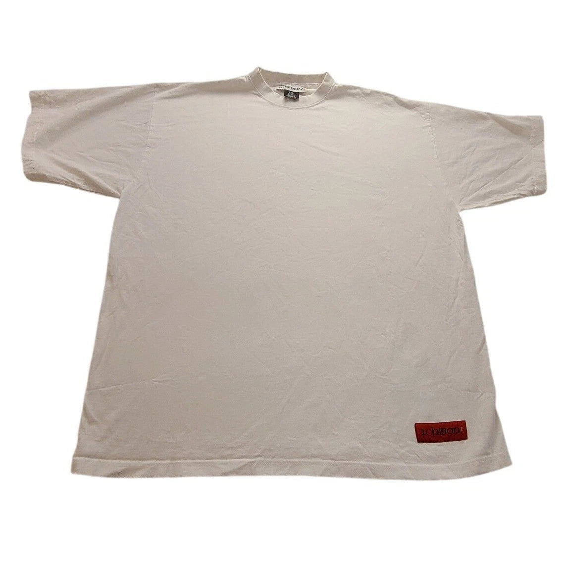 Ichiban 2003 White Short Sleeve Cotton T-Shirt Men's 2XL Crewneck Logo Patch