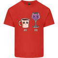 Coffee am Wine pm Funny Alcohol Prosecco Mens Light Cotton T-Shirt