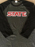 VINTAGE OLD SCHOOL THROWBACK SDSU SAN DIEGO STATE AZTECS RAGLAN 3/4 T-SHIRT NEW