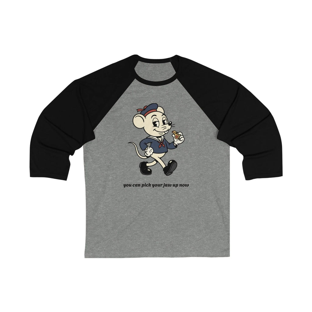 Vintage Cartoon Mouse Tee | Baseball Raglan