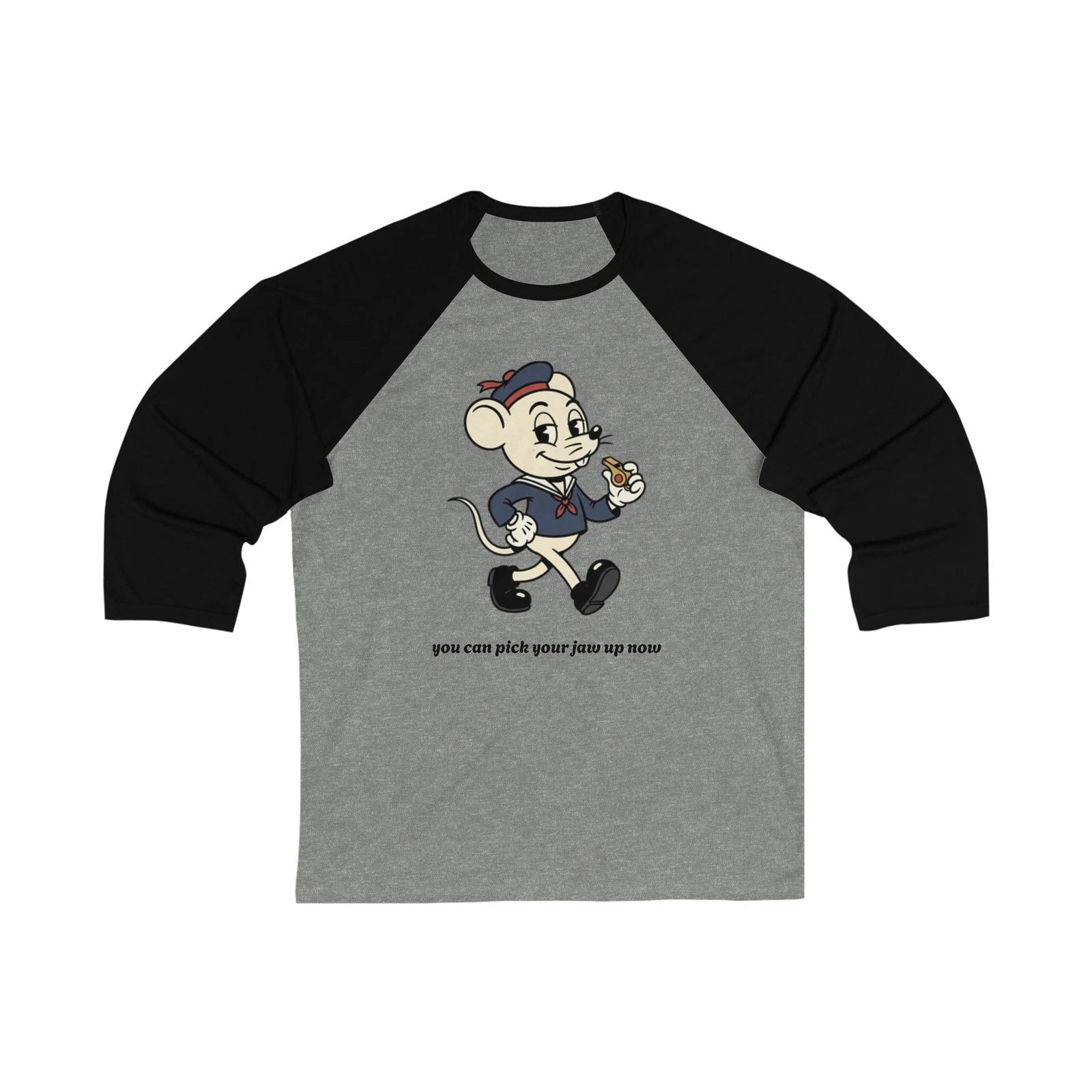 Vintage Cartoon Mouse Tee | Baseball Raglan