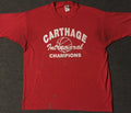 Vtg 90s Carthage Basketball Champs Faded Distress Paint Shirt XXL Grunge School