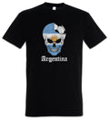 Argentina Football Skull I T-Shirt argentinean Soccer Flag World Championship