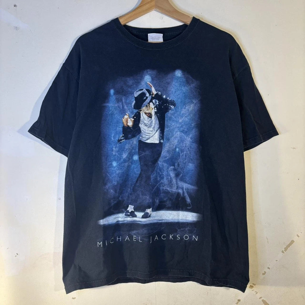 Men's Vintage Michael Jackson Early 2000s Y2K T-Shirt Faded Black Rare S-5XL