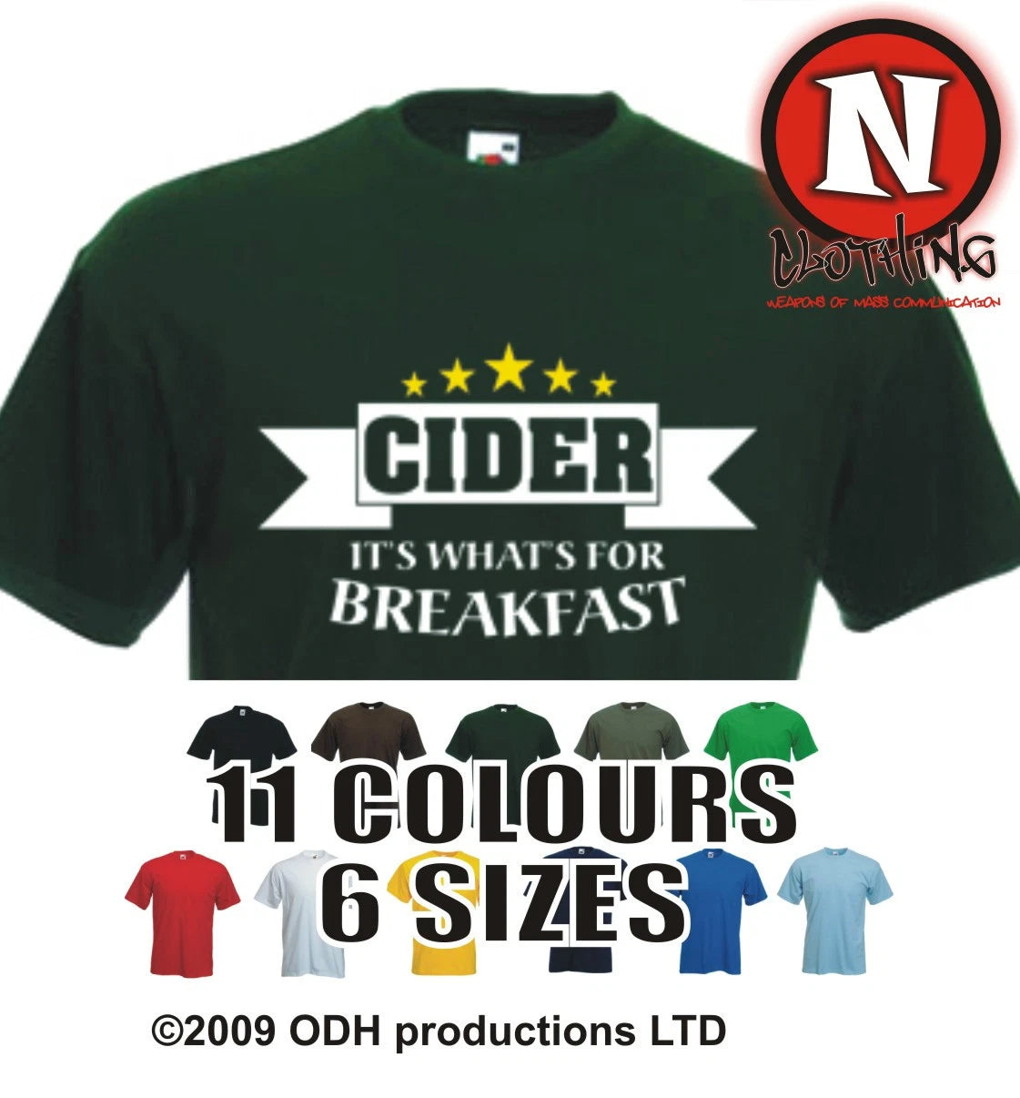 CIDER IT'S WHAT'S FOR BREAKFAST funny drinking festival club party t-shirt