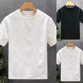 Casual Men's Solid Color Short Sleeve T Shirt Round Neck Loose Fit Slim Top