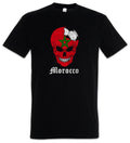 Morocco Football Skull I T-Shirt moroccan Soccer Flag Banner World Championship