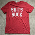 Barstool Sports Radio Podcast T Shirt Mens Large Suits Suck Tee