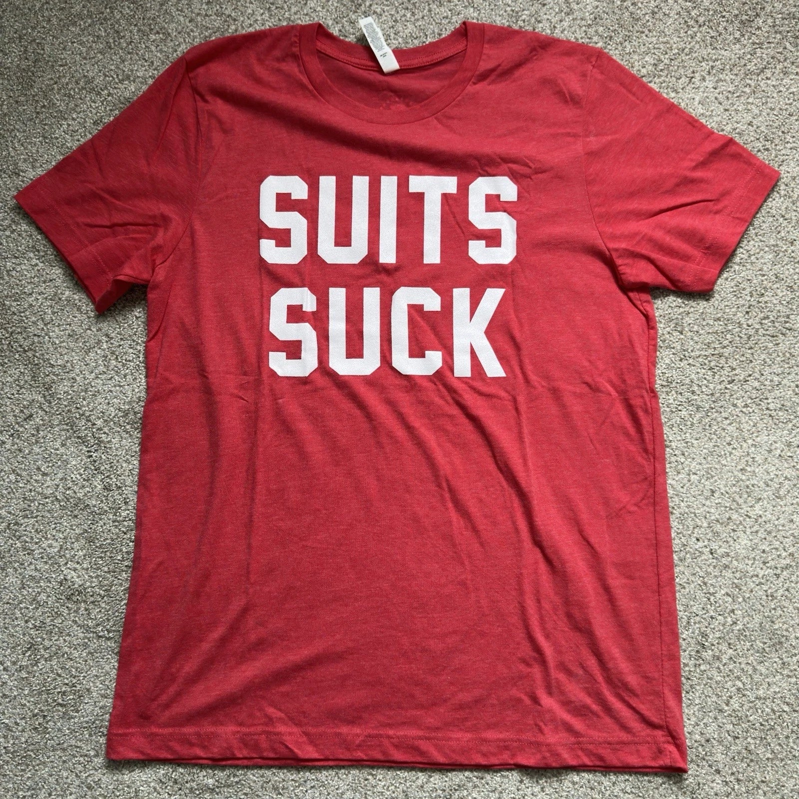 Barstool Sports Radio Podcast T Shirt Mens Large Suits Suck Tee