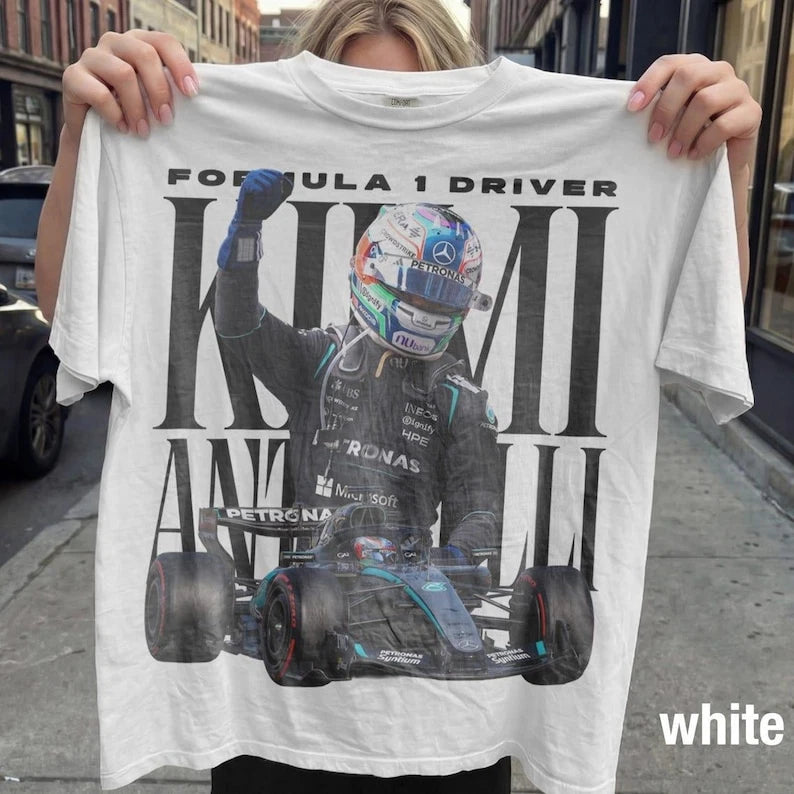 Kimi Antonelli Formula 1 Racing Shirt, F1 Graphic Tee, Vintage Grand Prix Motors