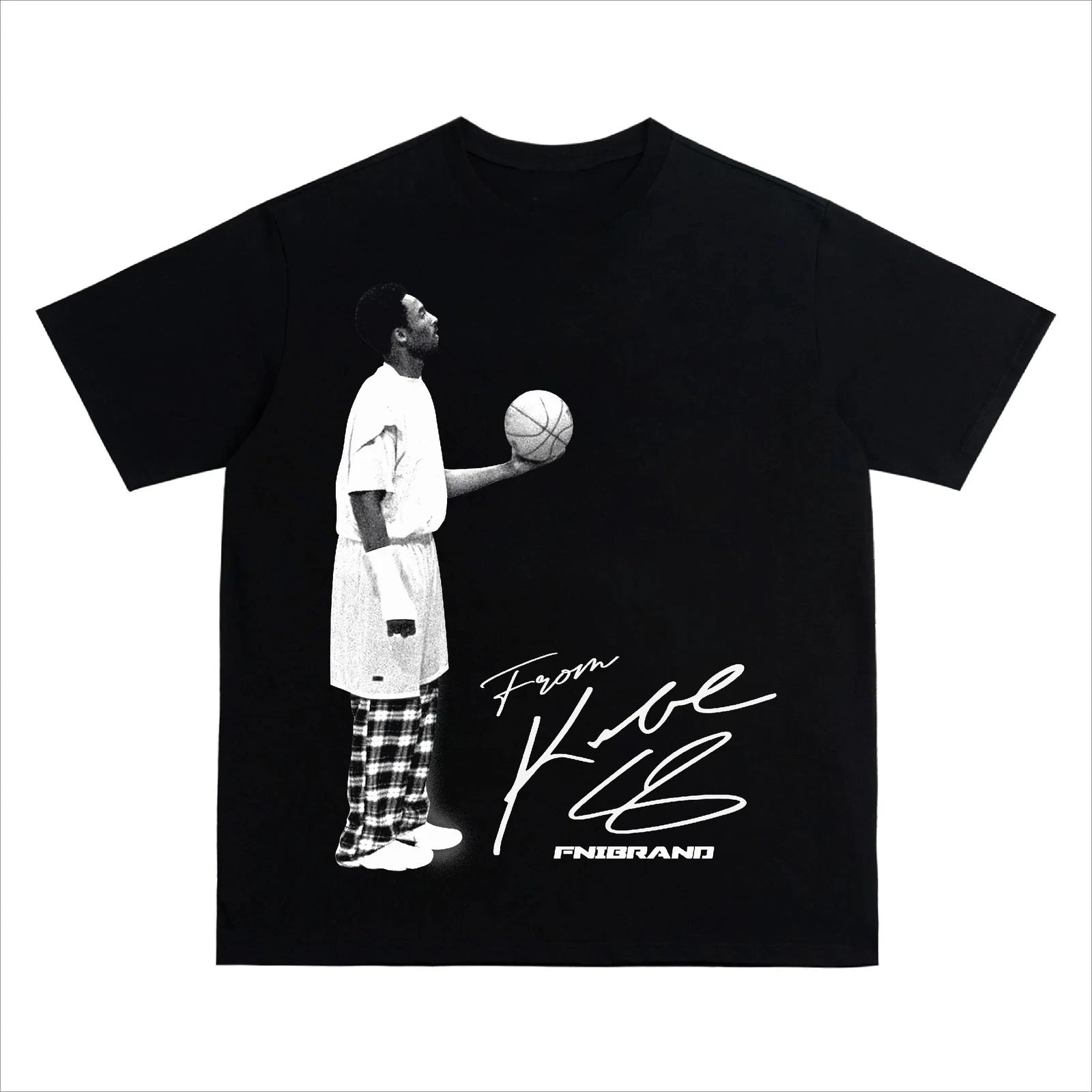 Kobe Bryant Face Graphic T Shirt Y2K Streetwear Basketball Tee Cotton S-3XL