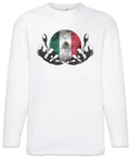 Mexico Football Magic Ball Men Long Sleeve T-Shirt mexican Soccer Flag